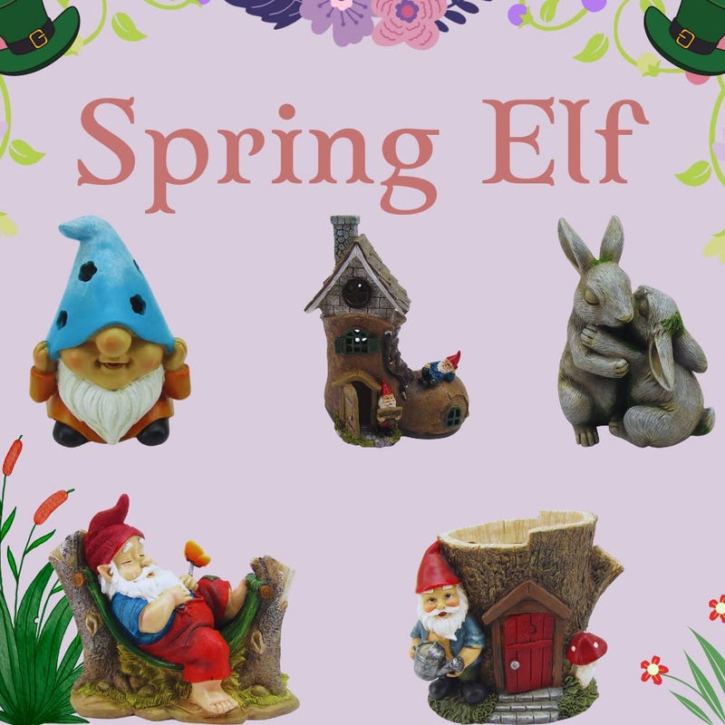 Comfy Hour Farmhouse Collection Resin 6" Embracing Rabbits Statue Garden Decoration - Image 5
